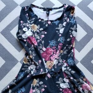 Small dark floral a-line dress
